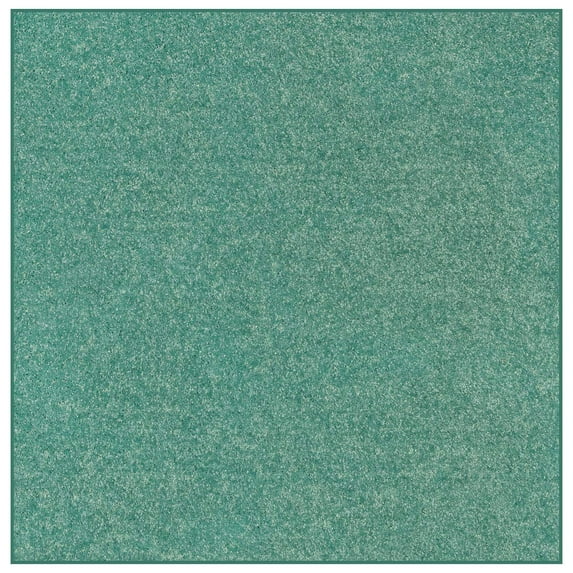 Ambiant Broadway Collection Solid Color Area Rugs Teal - 24" x 24" Square (Set Of 6)