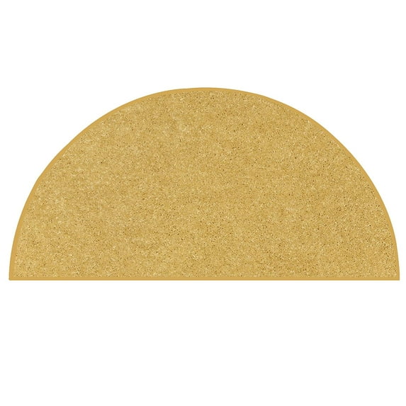 Ambiant Broadway Collection Solid Color Area Rugs Yellow - 24" x 48" Half Round