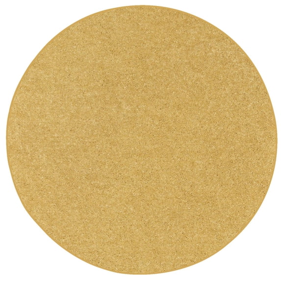 Ambiant Broadway Collection Solid Color Area Rugs Yellow - 6' Round