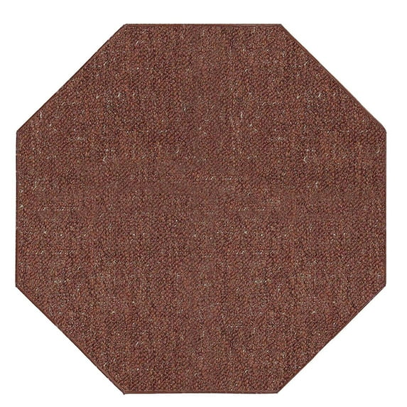 Ambiant Broadway Collection Solid Color Indoor Outdoor Area Rug Rust - 12' Octagon