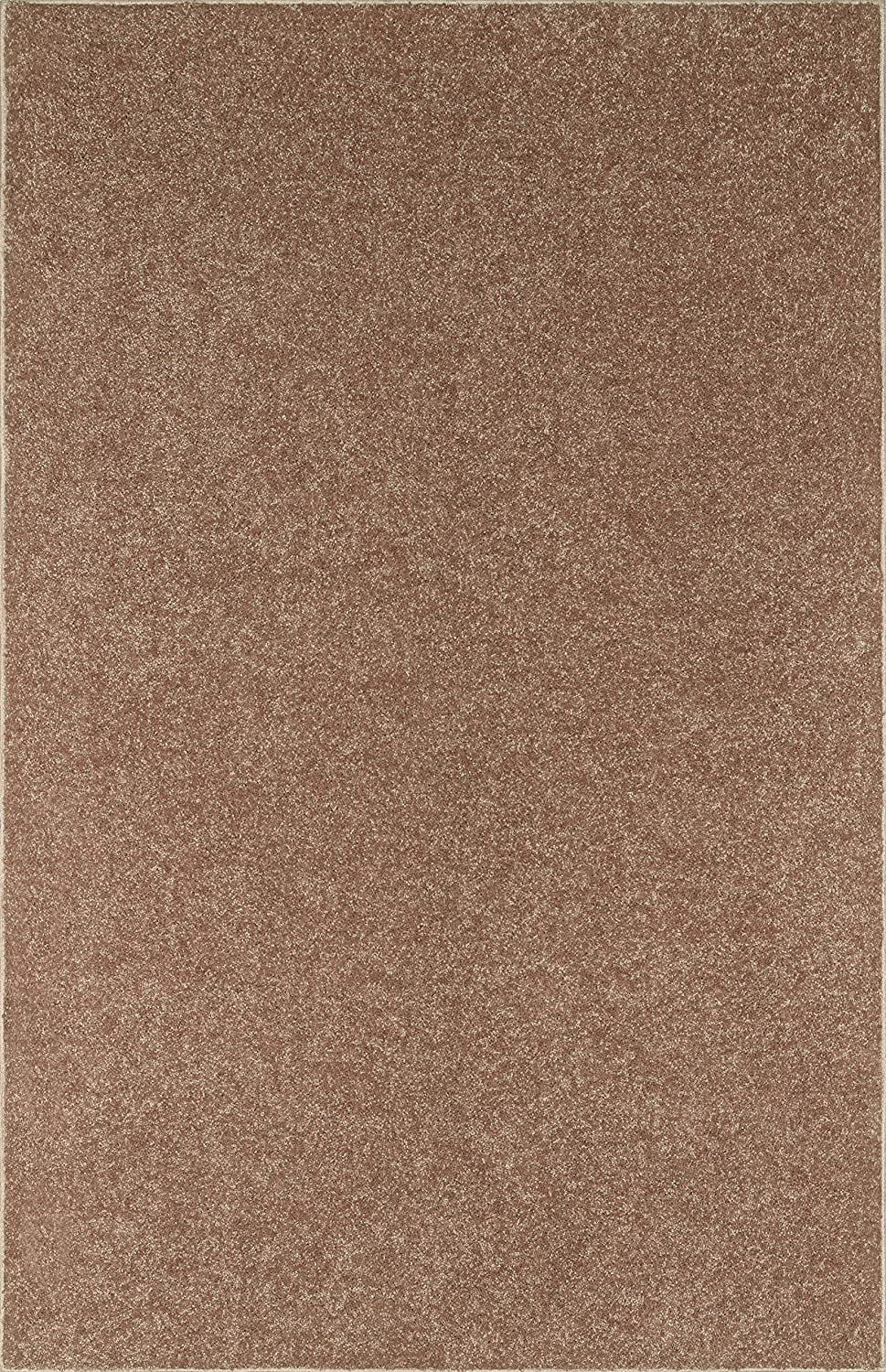 Ambiant Brown Solid Synthetic Indoor Area Rug 3' x 5'