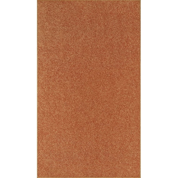Ambiant Color World Collection Way Solid Color Area Rugs Rust - 5' x 7'