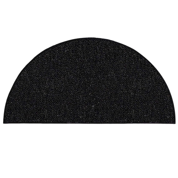 Ambiant Galaxy Way Pet Friendly Indoor Outdoor Area Rug Black - 60" x 120" Half Round