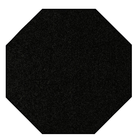 Ambiant Galaxy Way Solid Color Area Rugs Black - 3' Octagon