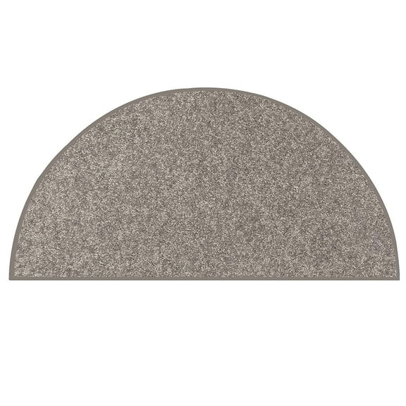 Ambiant Galaxy Way Solid Color Area Rugs Grey - 20" x 40" Half Round