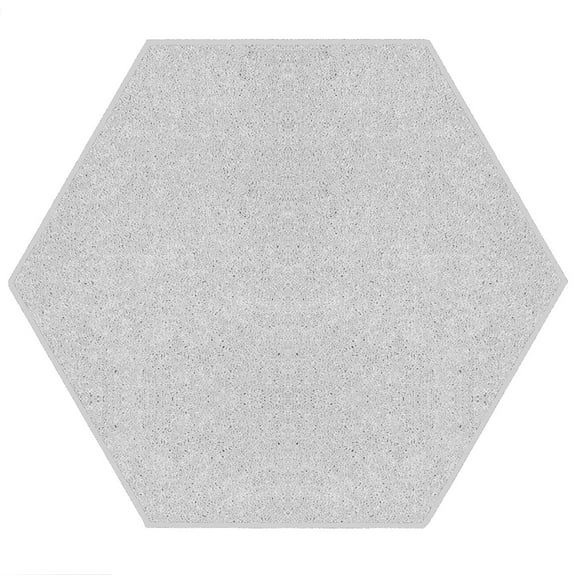Ambiant Galaxy Way Solid Color Area Rugs Off White - 5' Hexagon