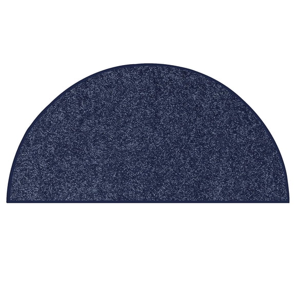 Ambiant Galaxy Way Solid Color Area Rugs Petrol Blue - 20" x 40" Half Round