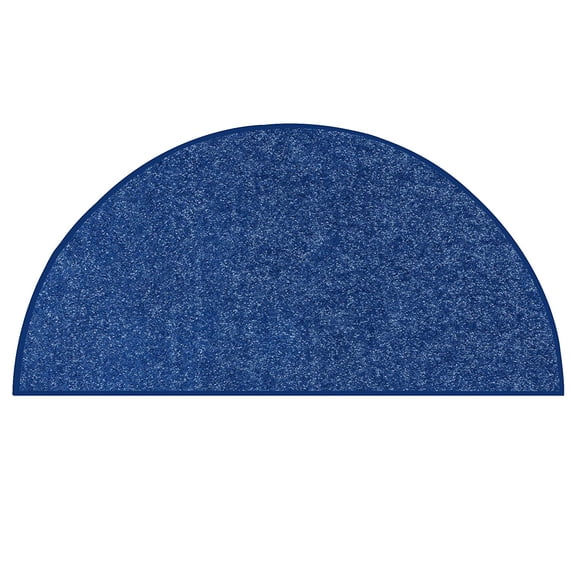 Ambiant Galaxy Way Solid Color Area Rugs Royal - 36" x 72" Half Round