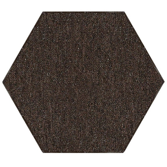 Ambiant Galaxy Way Solid Color Indoor Outdoor Area Rug Chocolate - 8' Hexagon