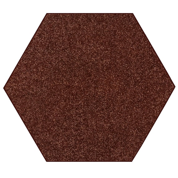 Ambiant Kids Solid Color Area Rugs Chocolate - 8' Hexagon