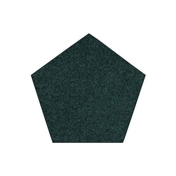 Ambiant Kids Solid Color Area Rugs Forest Green - 5' Pentagon