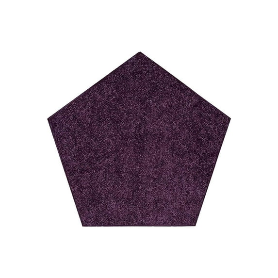 Ambiant Kids Solid Color Area Rugs Purple - 4' Pentagon