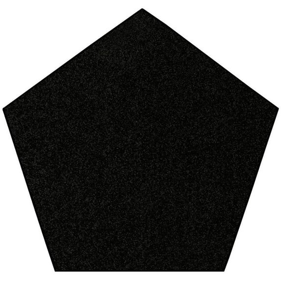 Ambiant Pet Friendly Solid Color Area Rugs Black - 3' Pentagon