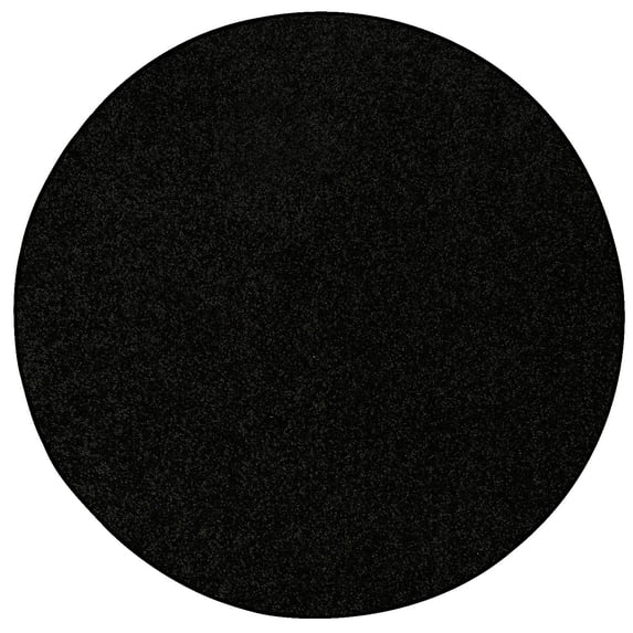 Ambiant Pet Friendly Solid Color Area Rugs Black - 8' Round
