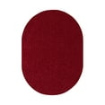 thumbnail image 1 of Ambiant Pet Friendly Solid Color Area Rugs Burgundy - 3' x 5' Oval, 1 of 4