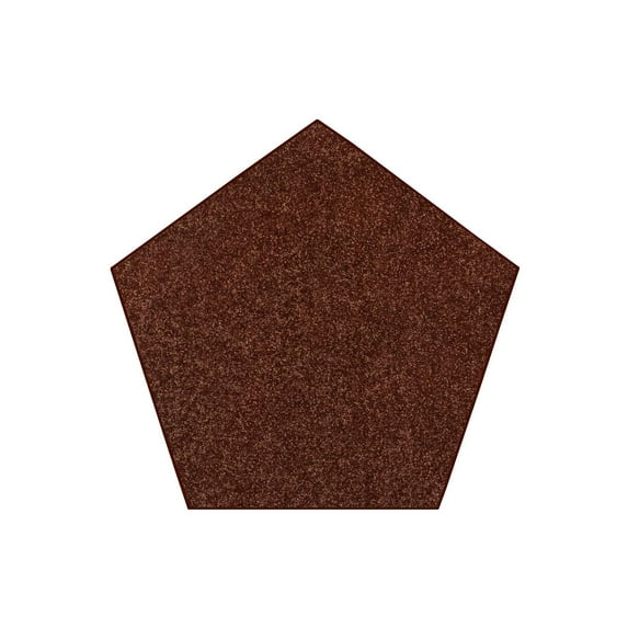 Ambiant Pet Friendly Solid Color Area Rugs Chocolate - 3' Pentagon