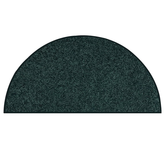 Ambiant Pet Friendly Solid Color Area Rugs Forest Green - 24" x 48" Half Round