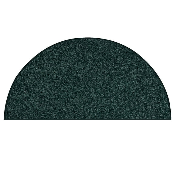 Ambiant Pet Friendly Solid Color Area Rugs Forest Green - 33" x 66" Half Round