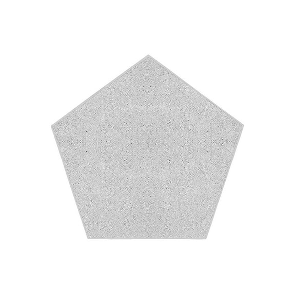 Ambiant Pet Friendly Solid Color Area Rugs Off White - 7' Pentagon
