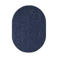 thumbnail image 1 of Ambiant Pet Friendly Solid Color Area Rugs Petrol Blue - 6' x 8' Oval, 1 of 4