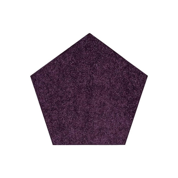 Ambiant Pet Friendly Solid Color Area Rugs Purple - 12' Pentagon