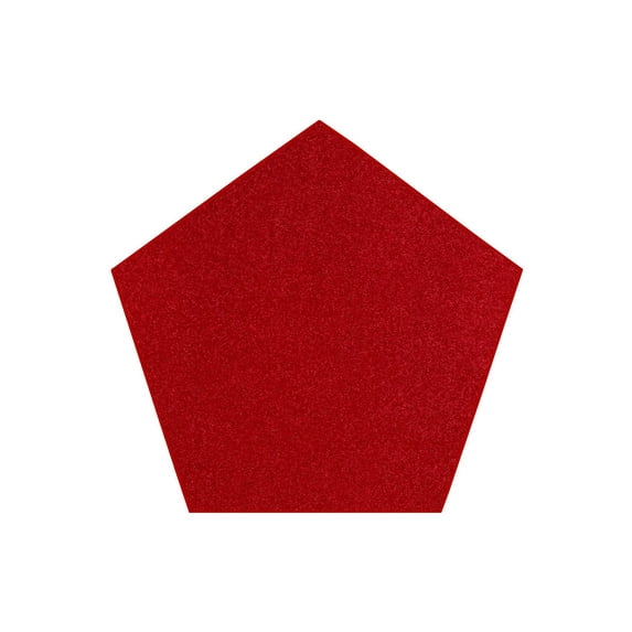 Ambiant Pet Friendly Solid Color Area Rugs Red - 5' Pentagon