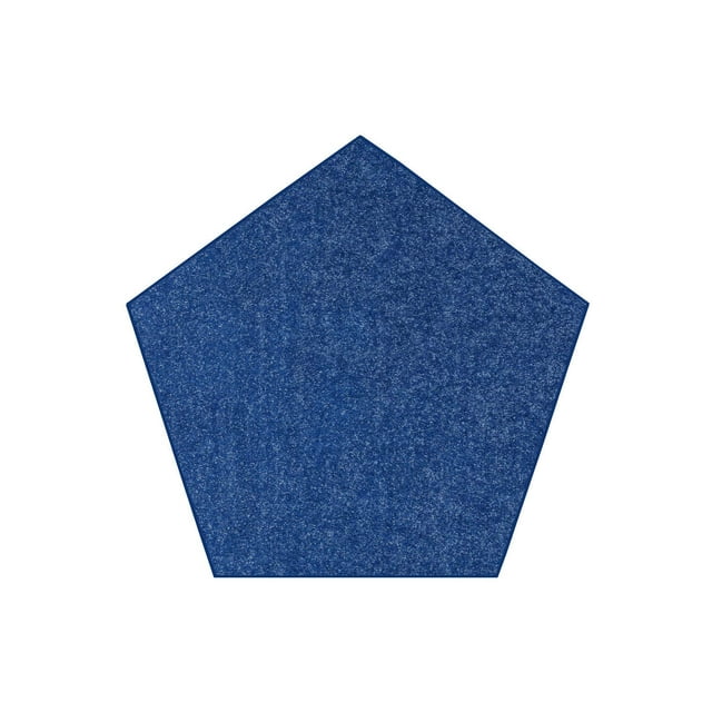 Ambiant Pet Friendly Solid Color Area Rugs Royal - 4' Pentagon