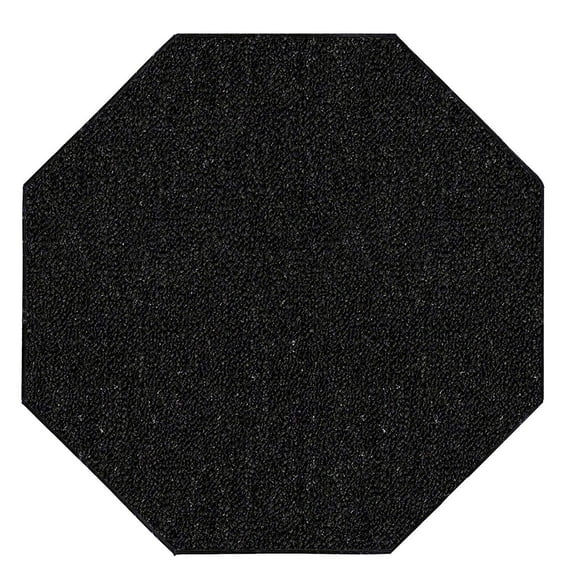 Ambiant Saturn Collection Kids Favorite Indoor Outdoor Area Rug Black - 2' Octagon