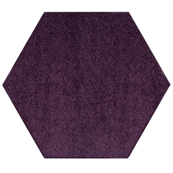 Ambiant Saturn Collection Kids Favourite Area Rugs Purple - 4' Hexagon