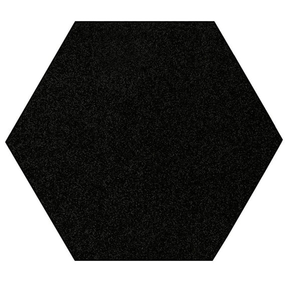 Ambiant Saturn Collection Pet Friendly Area Rugs Black - 12' Hexagon