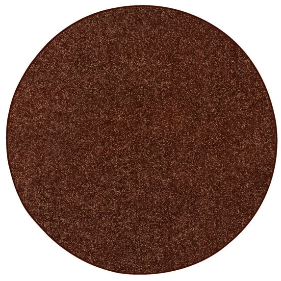 Ambiant Saturn Collection Pet Friendly Area Rugs Chocolate - 8' Round