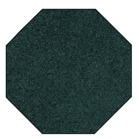 Ambiant Saturn Collection Pet Friendly Area Rugs Forest Green - 5' Octagon