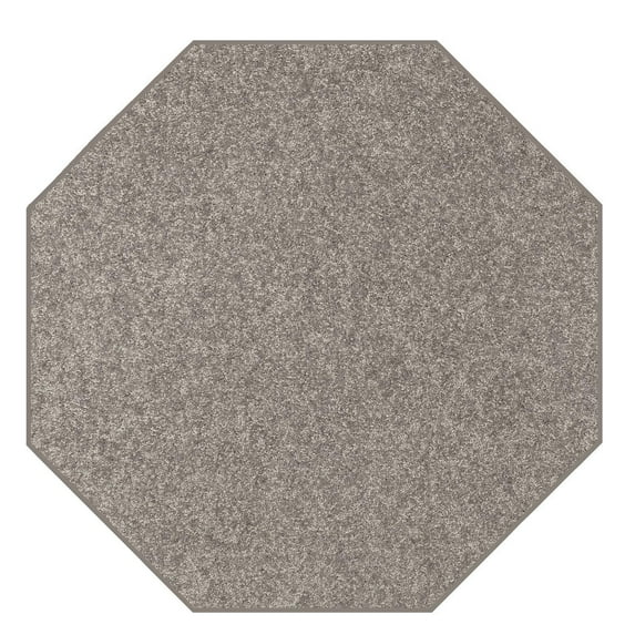 Ambiant Saturn Collection Pet Friendly Area Rugs Grey - 3' Octagon