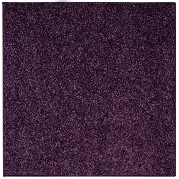 Ambiant Saturn Collection Pet Friendly Area Rugs Purple - 5' Square