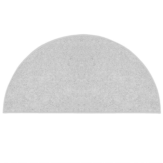 Ambiant Saturn Collection Solid Color Area Rugs Off White - 24" x 48" Half Round