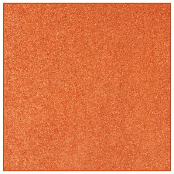 Ambiant Saturn Collection Solid Color Area Rugs Orange - 5' Square
