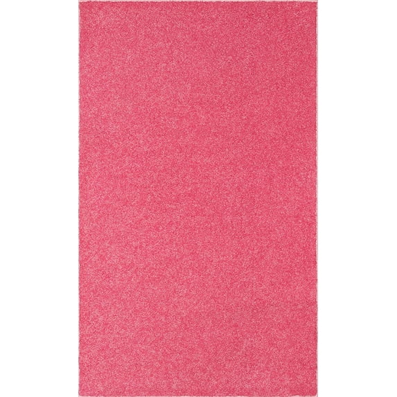 Ambiant Saturn Collection Solid Color Area Rugs Pink - 5' x 7'