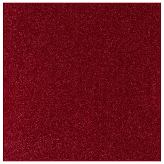 Ambiant Solid Color Indoor Area Rugs Burgundy - 5' Square