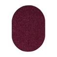 thumbnail image 1 of Ambiant Solid Color Indoor Area Rugs Cranberry - 3' x 5' Oval, 1 of 4