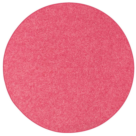 Ambiant Solid Color Indoor Area Rugs Pink - 3' Round