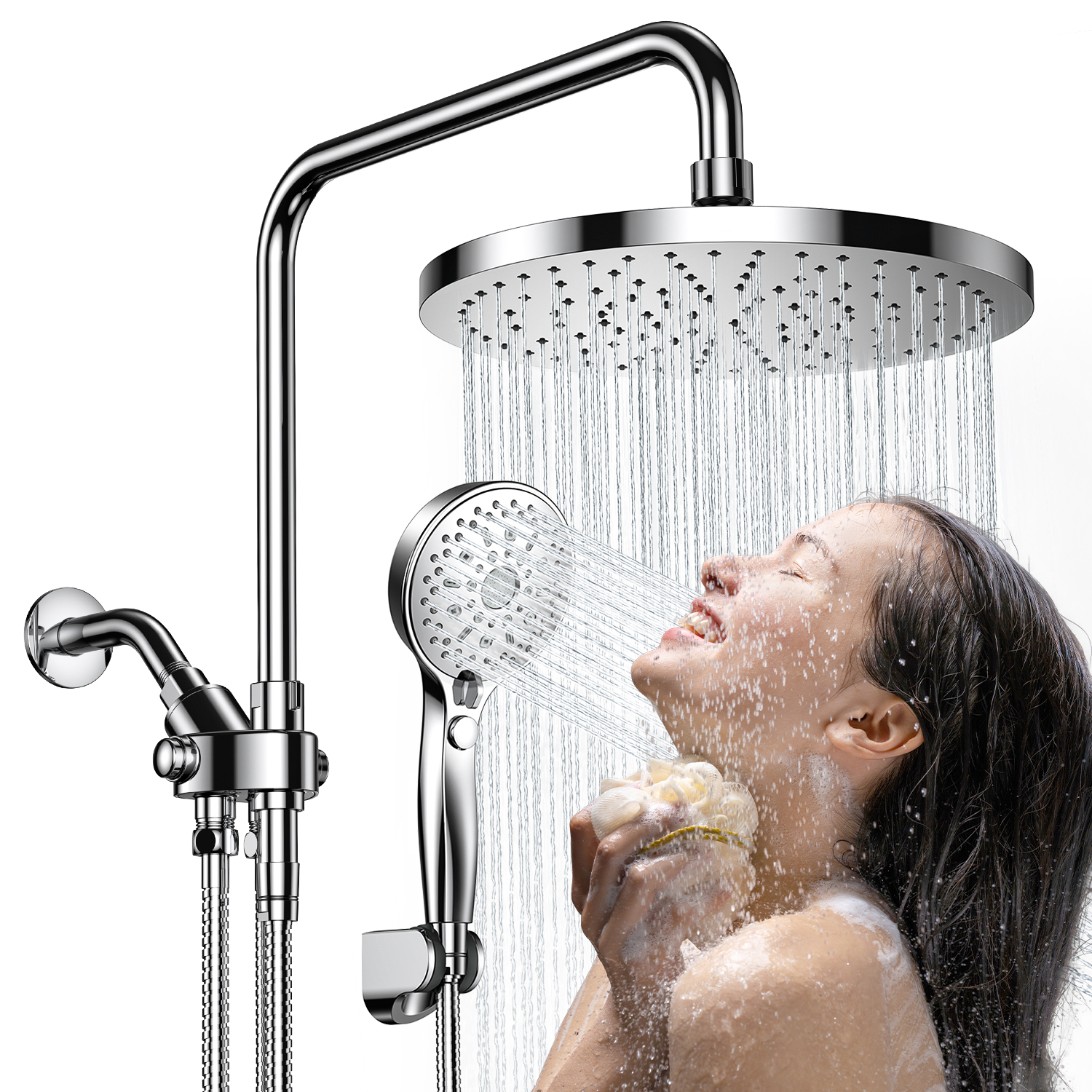 High Pressure Shower Heads, Handheld Turbo Fan Shower, Hydro Jet Shower