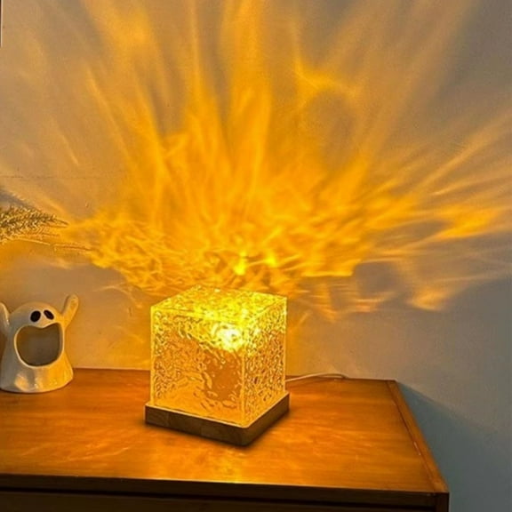 Ambient Light Water Ripple Night Light Acrylic Home Decoration，LED bedside table light, night ambient light