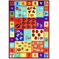 thumbnail image 1 of Ambient Rugs 740 ABC With Numbers 4'4"x6'9" ABC Area Rug for Kids, Educational Alphabet Letter & Numbers, Anti-Skid Rubber Backing, Multicolor, 1 of 3