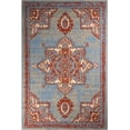 thumbnail image 1 of Ambient Rugs Bohemian Rug - 5 ft. x 8 ft., Light Blue, Indoor Area Rug with Bordered Design, Jute Backing, 1 of 7