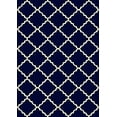 thumbnail image 1 of Ambient Rugs Contemporary Trellis Modern Geometric Area Rug Red 635, Blue, 1 of 6