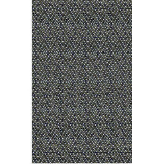 Ambient Rugs Diamond Pattern Area Rug - 3 ft. 6 in. x 5 ft. 6 in., Dark Grey, Moroccan, Transitional Rug with Geometric Style