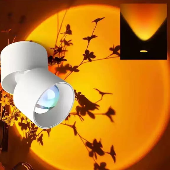 Ambient Spotlights, LED Wall Wash Lights, Adjustable Ceiling Lighting, Sunset Aisle Lighting, Perfect for Living Room and Hallway