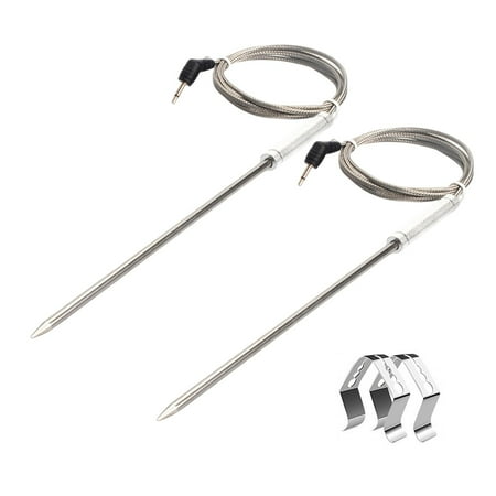 Ambient Temperature Probe Grill Waterproof Restaurant Meat Temperature Probe 2Pcs and with Clip