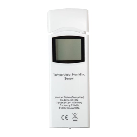 Ambient Weather WH31E Temperature and Humidity Sensor compatible with WS-2902, WS-2000, WS-1965, WS-4000, WS-5000 and ObserverIP Weather Stations