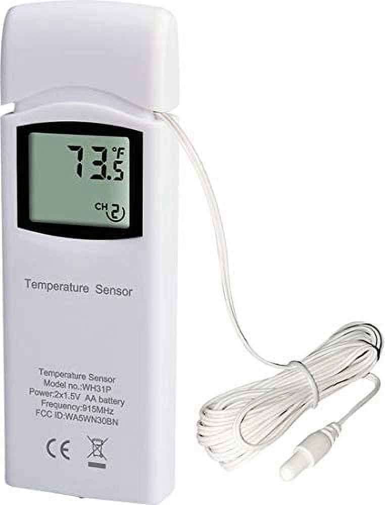 (New Version) AMIR Refrigerator Thermometer, Wireless Indoor Outdoor  Thermometer, Sensor Temperature Monitor with Audible Alarm Temperature  Gauge for